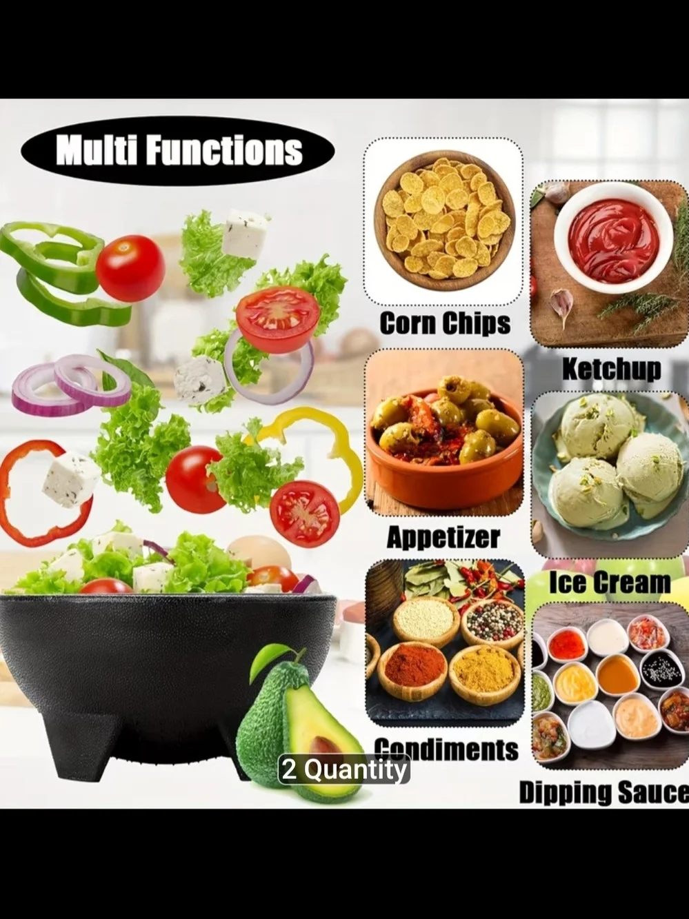 Footed Salsa Bowl Set - 2 Pieces